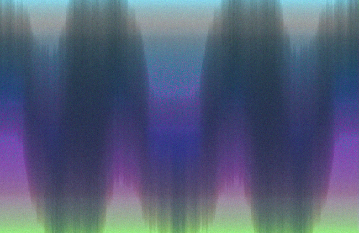 a noisy gradient with blue, green, purpleish hue to it, looks slightly like some sort of a glitched aurora.